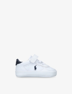 POLO RALPH LAUREN: Baby Master's Court Faux-Leather Crib Shoes