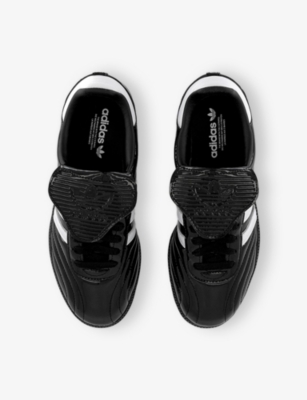 Adidas Originals Womens Adidas Samba Lt Patent-leather Low-top Trainers In Core Black White Patent