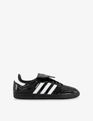 Adidas Originals Womens Adidas Samba Lt Patent-leather Low-top Trainers In Core Black White Patent