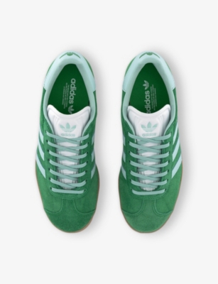 Adidas Originals Womens Green Semi Flash Aqua Go Gazelle Suede Low-top Trainers In Green Semi Flash Aqua Go