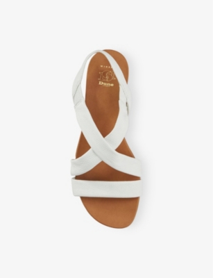 DUNE: Landies Comfort-Strap Flat Leather Sandals