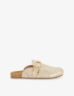 DUNE: Glaized Woven Leather Clogs