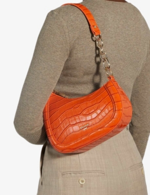 DUNE: Direction Asymmetric Chain-Detail Faux-Leather Shoulder Bag