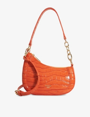 DUNE: Direction Asymmetric Chain-Detail Faux-Leather Shoulder Bag
