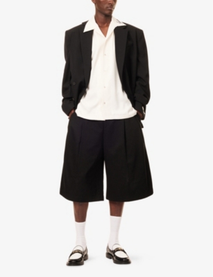 AMIRI: Camp-Collar Brand-Embroidery Woven Shirt