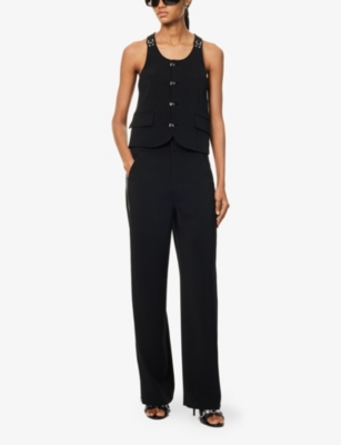 WE11DONE: Side-Zip Regular-Fit Wide-Leg Woven Trousers