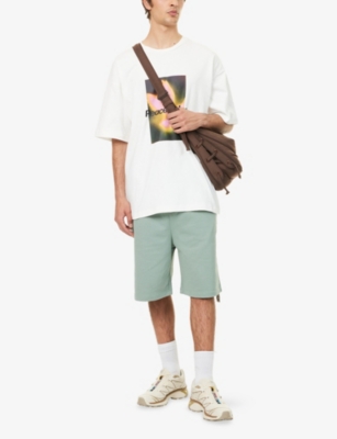 PEACEMAKER: Embroidered-Logo Loose-Fit Cotton-Jersey Shorts