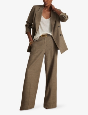 REISS: Reiss x Atelier Wide-Leg Woven Suit Trousers