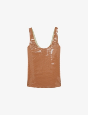 REISS: Reiss x Atelier Isabelle Laser-Cut Woven Vest Top