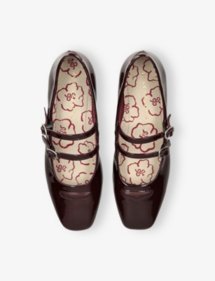 DUKE & DEXTER: Ruby Patent-Leather Mary Jane Shoes