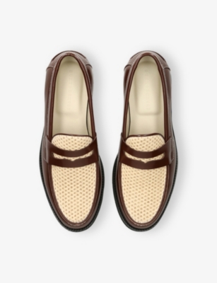 DUKE & DEXTER: Wilde Rattan and Leather Loafers