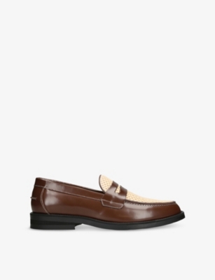DUKE & DEXTER: Wilde Rattan and Leather Loafers