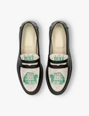 Duke & Dexter Wilde Penny Loafer In Black/comb