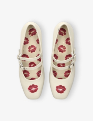 DUKE & DEXTER: Ruby Kiss Leather Mary Jane Shoes