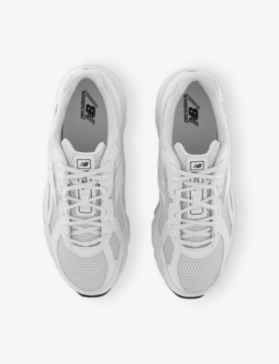 New Balance Mens Seasalt Castlerock 9060 Leather And Mesh Low-top Trainers In White Black
