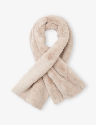 The White Company S Hazelwood Faux-fur Scarf In Neutral