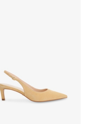 DUNE: Celinna Pointed-Toe Kitten-Heel Suede Court Shoes