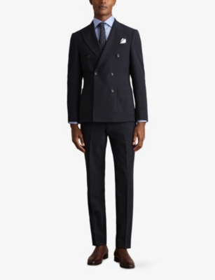 Reiss Remote Bengal Striped Cotton Slim Fit Shirt In Blue