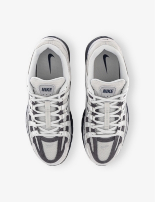 NIKE: P-6000 chunky-sole leather and mesh low-top trainers