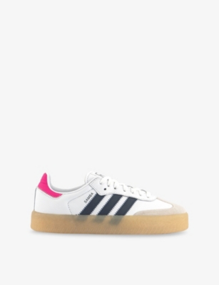 ADIDAS: Sambae Leather Low-Top Trainers