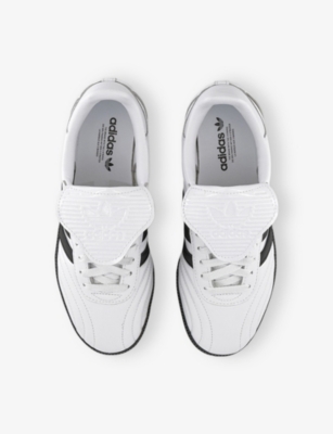 Adidas Originals Womens Core White Black Patent Samba Lt Patent-leather Low-top Trainers In Core White Black Patent