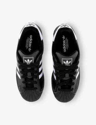 Adidas Originals Mens Adidas Superstar Ii Pony-hair Leather Low-top Trainers In Core Black White Core Bl