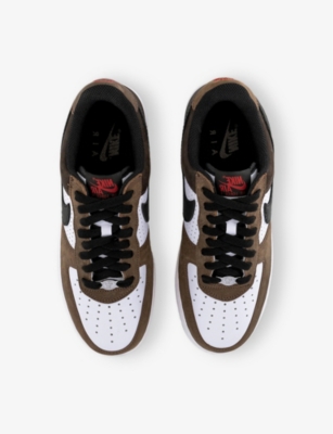 NIKE: Air Force 1 Retro Logo-Embroidered Suede Low-Top Trainers