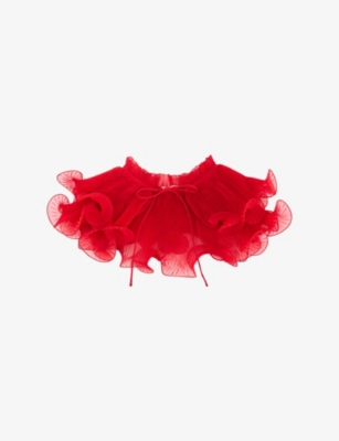 VALENTINO GARAVANI: Chiffon Pleated Silk Collar