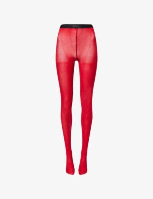 VALENTINO GARAVANI: Stripe Logo Stretch-Woven Tights