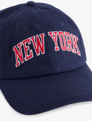 SPORTY & RICH: New York Ivy Logo-Embroidery Cotton-Twill Cap