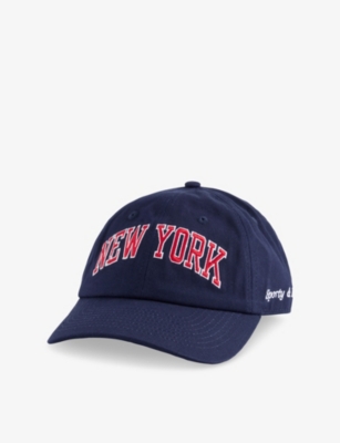 SPORTY & RICH: New York Ivy Logo-Embroidery Cotton-Twill Cap