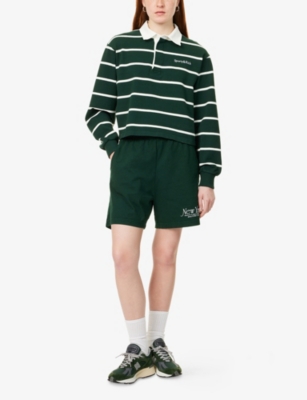 SPORTY & RICH: NY94 Two-Slip-Pockets Cotton-Jersey Shorts