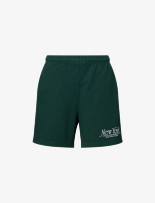 SPORTY & RICH: NY94 Two-Slip-Pockets Cotton-Jersey Shorts