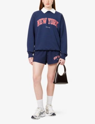 SPORTY & RICH: New York Ivy Round-Neck Cotton-Jersey Sweatshirt