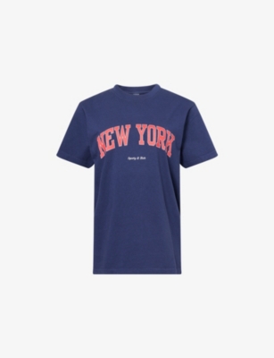 SPORTY & RICH: New-York Ivy Round-Neck Cotton-Jersey T-Shirt