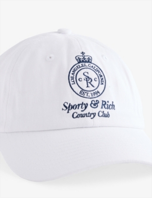 SPORTY & RICH: Riding Country Club Cotton-Twill Cap