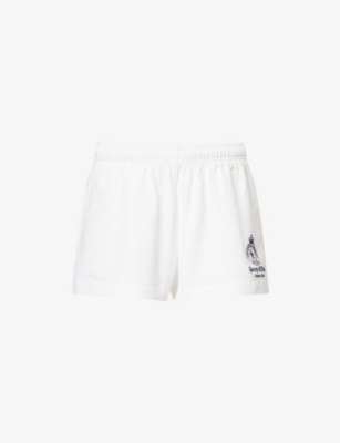 SPORTY & RICH: Riding Disco Cotton-Jersey Shorts