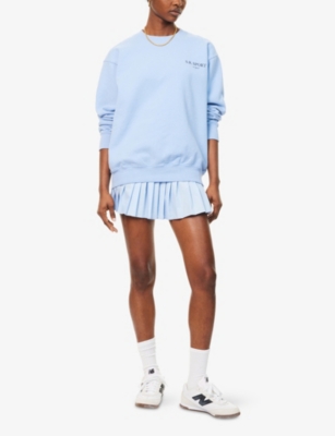 SPORTY & RICH: Wimbledon Round-Neck Cotton-Jersey Sweatshirt