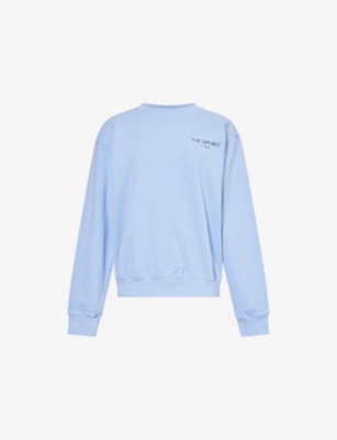 SPORTY & RICH: Wimbledon Round-Neck Cotton-Jersey Sweatshirt