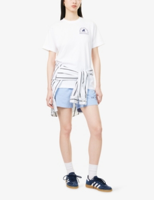 SPORTY & RICH: Riding Polo Club Logo-Print Cotton-Jersey T-shirt