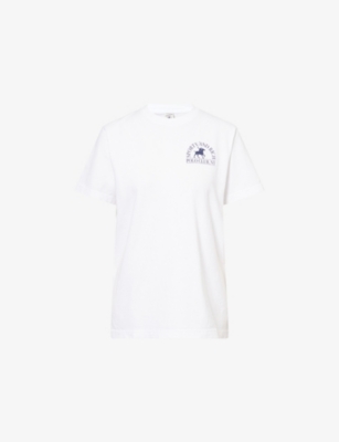 SPORTY & RICH: Riding Polo Club Logo-Print Cotton-Jersey T-shirt
