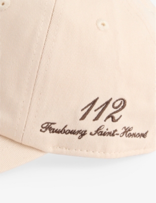 SPORTY & RICH: Faubourg embroidered cotton-twill baseball cap