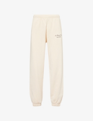 SPORTY & RICH: Sporty & Rich x Le Bristol Paris Bristol Fau Cotton-Jersey Jogging Bottoms