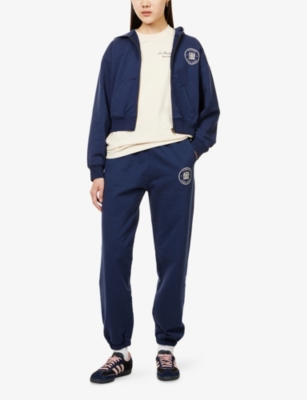 SPORTY & RICH: Sporty & Rich x Le Bristol Paris Bristol Crop Zip Hoodie