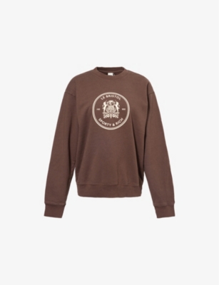 SPORTY & RICH: Sporty & Rich x Le Bristol Paris Bristol 100th Cotton-Jersey Sweatshirt