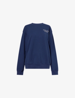 SPORTY & RICH: Bristol Faubourg logo-print cotton-jersey sweatshirt