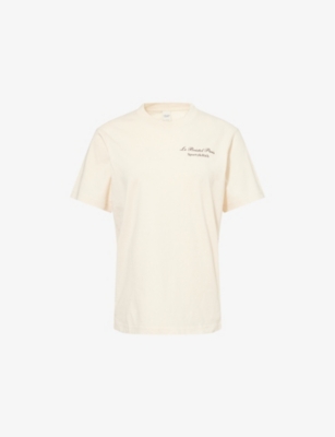 SPORTY & RICH: Sporty & Rich x Le Bristol Paris Bristol Faubourg Short-Sleeve Cotton-Jersey T-Shirt