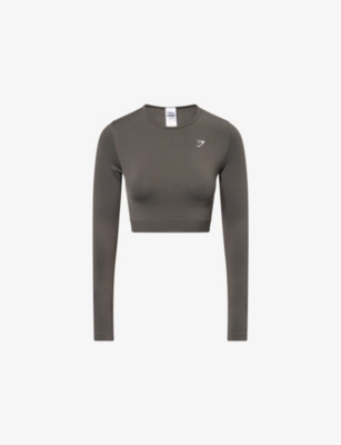 GYMSHARK: Everyday Seamless Long-Sleeve Cropped Jersey Top