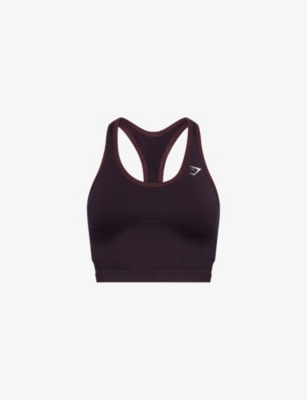 GYMSHARK: Lift Seamless logo-print stretch-woven bra