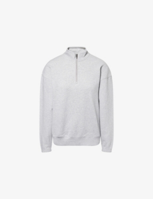 GYMSHARK: Rest Day 2.0 Quarter-Zip Cotton-Jersey Hoody